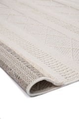 Marie Krem Makrome Dokumalı Salon Mutfak Yatak Odası Halısı