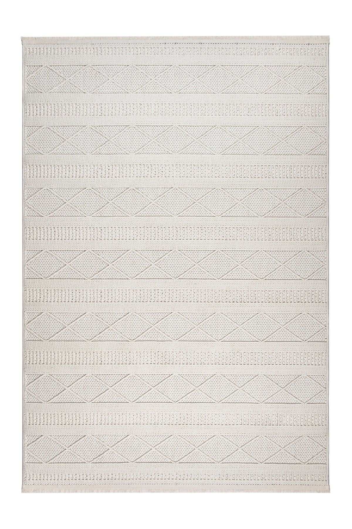 Marie Krem Makrome Dokumalı Salon Mutfak Yatak Odası Halısı