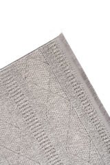 Marie Gri Makrome Dokumalı Salon Mutfak Yatak Odası Halısı