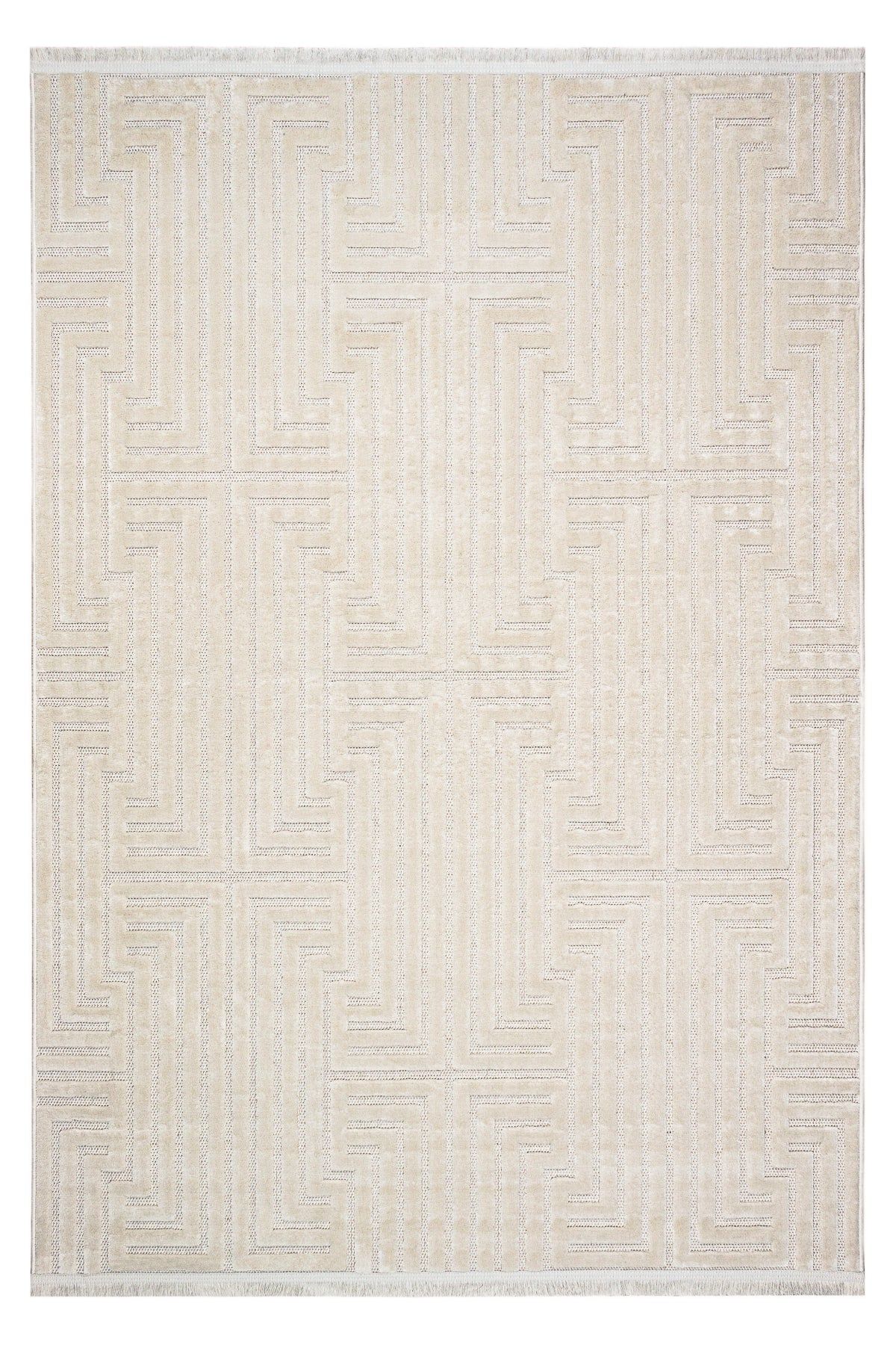 Pier Krem İskandinav Desenli Salon Mutfak Yatak Odası Halısı