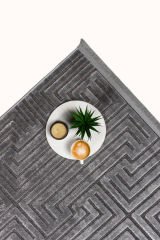 Pier Gri İskandinav Desenli Salon Mutfak Yatak Odası Halısı