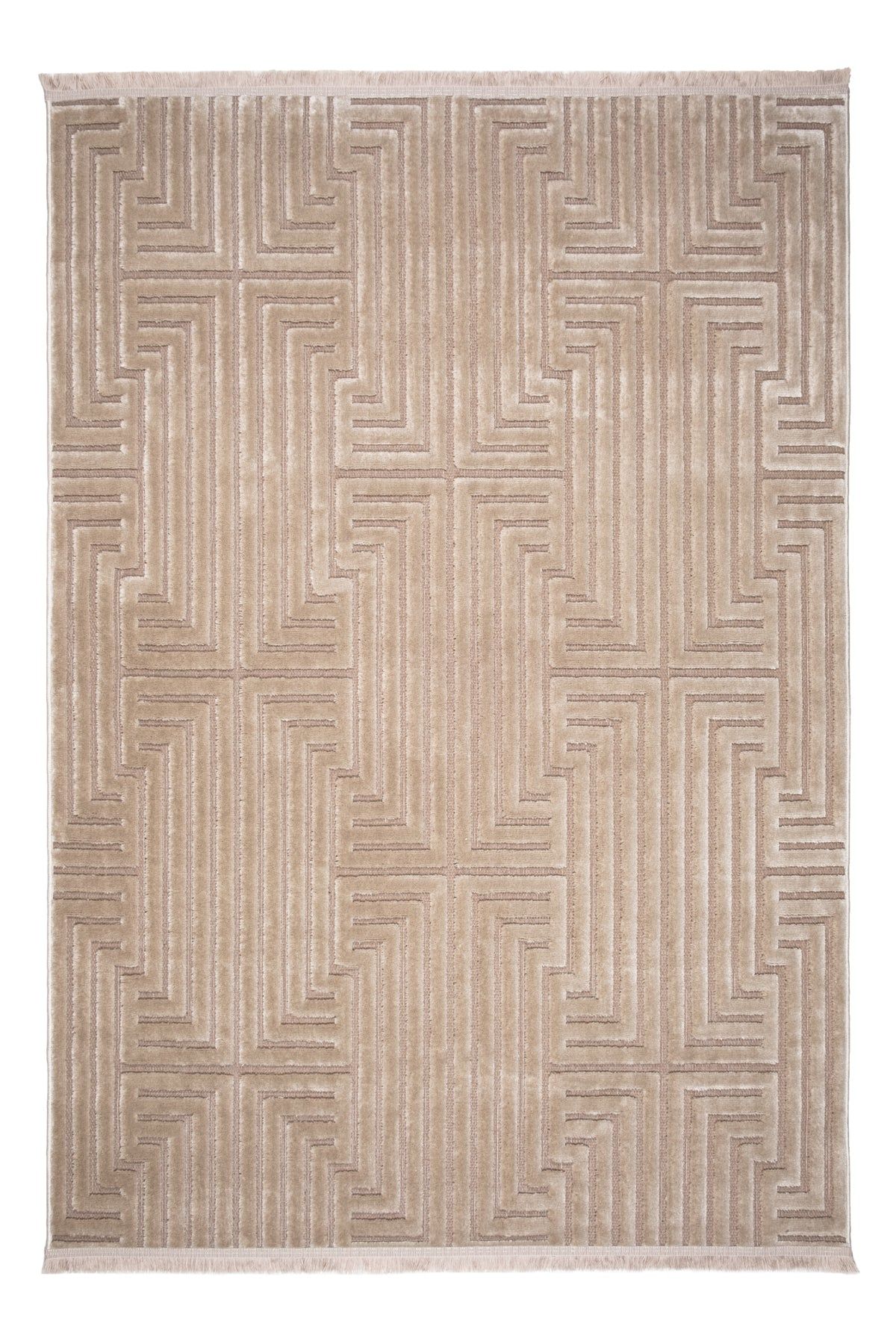 Pier Bej İskandinav Desenli Salon Mutfak Yatak Odası Halısı