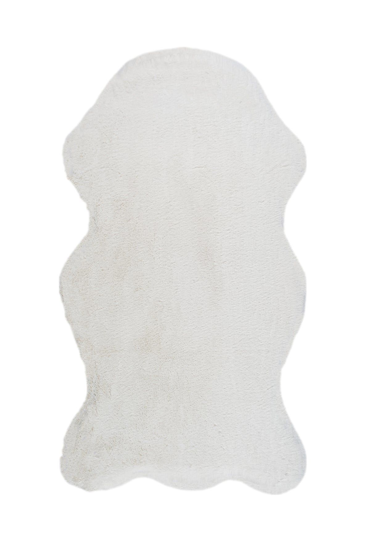 Bunny Beyaz Tavşan Postu Pelüş Salon Yatak Odası Halısı