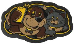 Giz Home 40X68 İtalyan Selfie Kedi Köpek İç Dış Kapı Önü Paspası